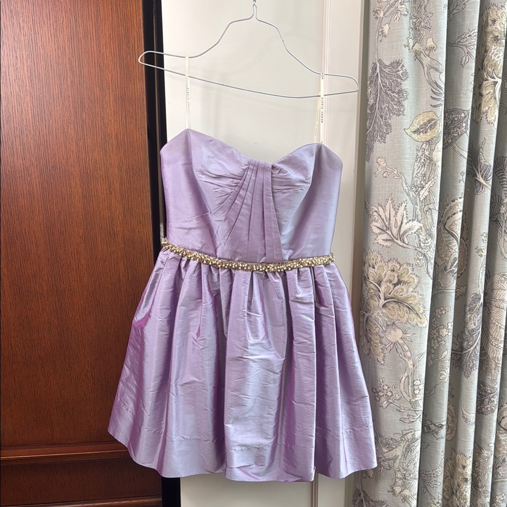 Alexia Admor Elegant Formal Lavender Dress with Sparkle